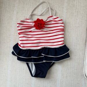 Janie and Jack Red White Blue Swimsuit